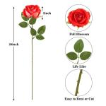 Kunstrozen, 10 stuks realistische zijden bloemen, enkele lange steel, namaakrozen, bruidsboeket voor bruiloft, thuis, feest, arrangement, hotel, tuindecoratie (lichtrood, 51 cm)