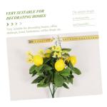 3st Zitronenstrauß Girlandenblatt Selber Machen Künstliche Zitronen Künstliche Bonsai-Pflanze Dekorativer Zitronenzweig Grüne Girlande Künstlicher Pflanzenstamm Schaum Yellow