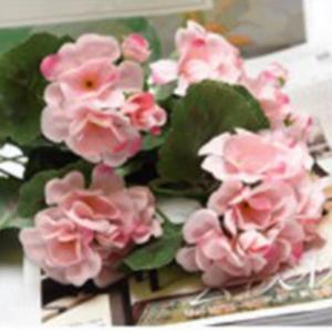 Künstliche Geranien, Blumen, künstliche Pflanze, Geranie, Strauch, Blumen, künstliche Flora, Heimdekoration, Zubehör, künstliche Pflanzen (hellrosa)