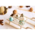 - 44-delige set - ballen - sterren - kerstversiering - turquoise, zilver, wit - ca. 3cm