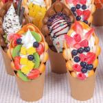 2 Stück Simulation Ei Waffel Modell Display Probe Dessert Fake Bubble Waffel Lebensmittel-Yuan