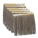 6 PCS Mexikanisches Palmendach, 50 X 50 cm Kunststoff-Strohdach-Rolle Tiki-Hüttenstange Dachstange Dachterrasse Sonnenschirm Entenboot Strohdekoration (Color : Brown)