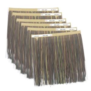6 PCS Mexikanisches Palmendach, 50 X 50 cm Kunststoff-Strohdach-Rolle Tiki-Hüttenstange Dachstange Dachterrasse Sonnenschirm Entenboot Strohdekoration (Color : Brown)