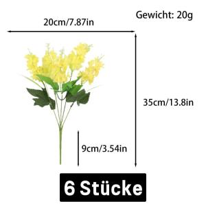 35 cm kunstmatige hyacinten bloemen 6 stuks kunstmatige decoratie voor huis keuken badkamer slaapkamer tafelopzetstuk bruiloftsdecoratie 1410