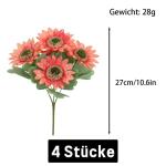 Kunstblumenstrauß Sonnenblumen Künstliche Blumen Einzelne Lange Stiel Gefälschte Sonnenblume für Tisch Tafelaufsätze Zuhause Hochzeitsdekoration 1508