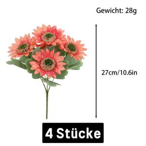 Kunstblumenstrauß Sonnenblumen Künstliche Blumen Einzelne Lange Stiel Gefälschte Sonnenblume für Tisch Tafelaufsätze Zuhause Hochzeitsdekoration 1508