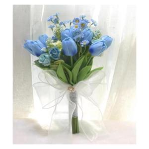 Hochzeitsstrauß for die Braut mit künstlichen Blumen, künstlichen Blumen, Dekorationszubehör for die Hochzeits- und Verlobungszeremonie, künstlicher Blumenstrauß aus Seide(Bl