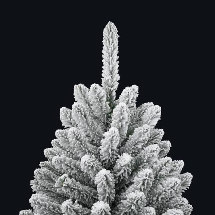 Tannenbaum Kunstbaum mit PVC-Spitzen, Weihnachtsdeko Dekobaum für Innen Außen Künstlicher Weihnachtsbaum Klappbar Beschneit 120 cm