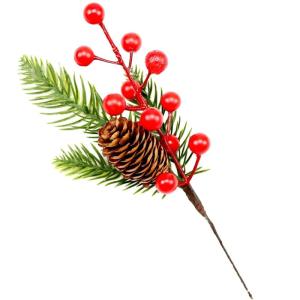 Künstliche Balkonpflanzen Blumenkasten Dekoration, 8 Stück, künstlicher Zweig, Bastelkranz, Pick Künstliches Obst (D, One Size)