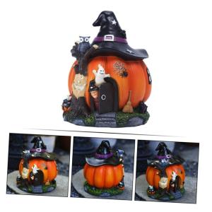 LED Decor 2 Stuks Decoraties In Pompoen Heksenwinkel Nachtkastje Eetkamer Decoratief Oplichtend Ornament Verschillende Lichten Knutselen Donkere LED Craft Lantaarn Griezelig