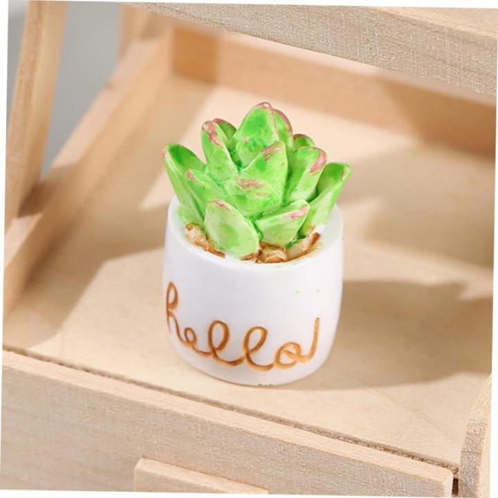 8 stuks kunstmatige cactus kantoordecoratie mini poppenhuis cactus decor miniatuur huisbenodigdheden modellen kamerplanten decoratie mini-plantenfiguren wagen decoraties kleine har