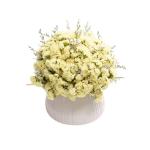 Kunstblumen Realistische künstliche Blume, künstliche Gypsophila-Blume mit Vase, getrocknete Blumen, Dekoration für Zuhause, Küche, Büro, Hotel für jeden Anlass