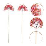2St Blumenstab japanische Cupcake-Topper Ostern Cupcake Picks Cupcake-Kuchen-Picks würfelunterlage einhelll Blumenarrangement Dekor Material für Blumenarrangements Plastik Rosa