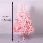 Rosa künstlicher Weihnachtsbaum, Weihnachtsbaum, aufklappbare Fichte, Matter PVC-Weihnachtsbaum mit Metallständer, hochwertiger verschlüsselter Weihnachtsbaum, Festliche ，6ft(