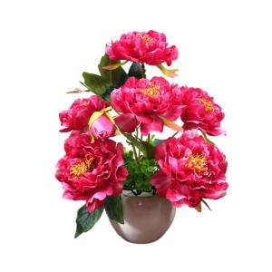 Kunstblumen Künstliche Pfingstrosen, Blumenarrangements, Zimmerpflanze für Heimbüro-Dekoration, künstliche Bonsai-Baum-Pfingstrose, 5 Farben für jeden Anlass