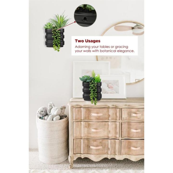 2 stuks kunstvetplant, voor thuisdecoratie, gepot nep vetplanten, faux vetplantenpot in keramische potten, moderne , voor binnen, voor badkamer, plank, kantoordecoratie