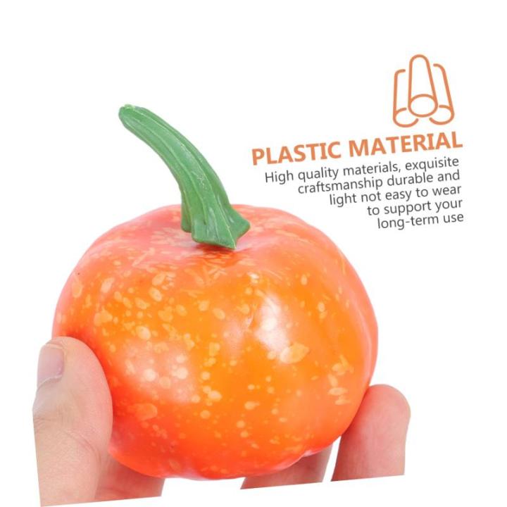 8 Sätze Künstlicher Kürbis Mini-kürbis-Requisiten Halloween-Kranz Halloween Kürbis Halloween Pumpkin Nachgeahmte Kürbisstütze Naturgetreues Kürbisdekor Plastik Yellow 10 St