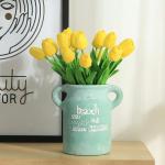 20 stuks PU Real Touch Latex Kunstmatige tulpen neptulpen bloemen boeketten bloemenarrangement voor huis kamer bruiloftsboeket middenstuk, geel