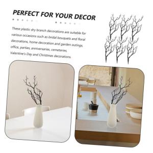 6St Faux Geweih Zubehör künstliche Geweihe Äste Baum künstliche Geweihzweige kunstpflanze kunstplflanze swor DIY-Zweige für Blumenarrangements Vase-Zweig-Dekorationen Plastik 