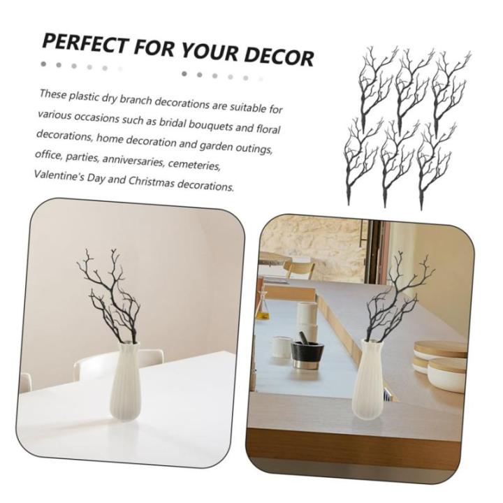 6St Faux Geweih Zubehör künstliche Geweihe Äste Baum künstliche Geweihzweige kunstpflanze kunstplflanze swor DIY-Zweige für Blumenarrangements Vase-Zweig-Dekorationen Plastik 