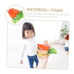4 Sätze Karotten Basteln Frühlingsschaum Karotten Gefälschtes Karottenmodell Künstliche Lebensmittel-Requisiten Karottendekor Künstliches Gemüse Pflanzendekor Plastik 6 Stüc