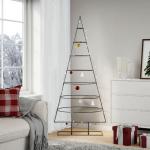 Kerstdecoratie kerstboom 180 cm metaal zwart, kerstboom, kerst decoratie, nep kerstboom, kerstdecoratie, kunst kerstboom, duurzame kerstboom