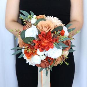Hochzeitssträuße für Braut und Brautjungfern, Dekorationen für künstliche Blumenarrangements