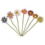 Anemonen/margrieten handvilt - bloemen van vilt bloemen viltdecoratie lente Pasen - Fair Trade - handgemaakt boeket boeket (7 = 7 kleuren)