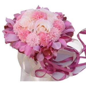 Hochzeitsstrauß for die Braut mit künstlichen Blumen, künstliche Blumen, Dekorationszubehör for die Hochzeits- und Verlobungszeremonie, Blumenstrauß aus künstlicher Seide