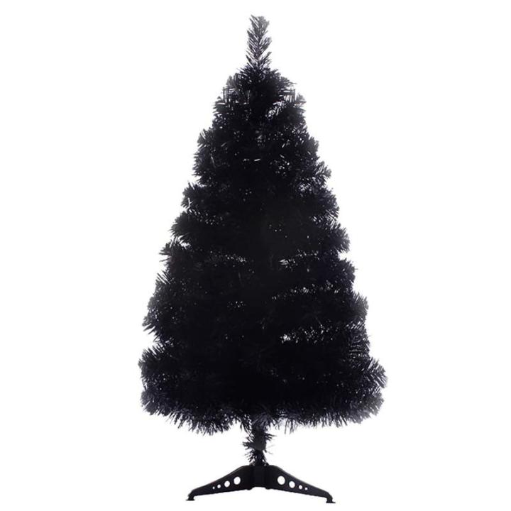 Leichter Tisch-Weihnachtsbaum mit Ständer for kleine Weihnachtsdekoration, PVC-Tannenbaum, Kleiner Weihnachtsbaum, mehrfarbiger künstlicher Weihnachtsbaum(Black,90cm/3ft)