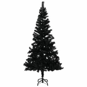 Künstlicher Weihnachtsbaum mit Ständer Christbaum Tannenbaum Kunstbaum Weihnachten Künstlicher Weihnachtsbaum Weihnachtsdeko Schwarz 120 cm PVC