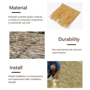 Palm Thatch Loper Roll kunstmatige Thatch tegel kunststof Thatch Kunstmatige voor Park Seaside Scenic Spot Decoratie stro dak dakdakrand Fake Thatch boerderij dakdecoratie Robuust 
