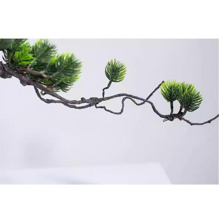 Künstlicher Bonsai-Baum Chinesischen Stil Simulation Begrüßen Kiefer Künstliche Bonsai Keramik Vase Set Wohnzimmer Zimmer Zen Dekoration Gefälschte Kiefer Bäume Künstliche B