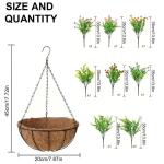 Hängende Blumenpflanze im Korb für Frühlingshochzeitsveranda-Gartenhöfe