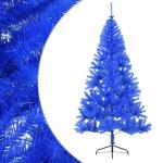 Kunstkerstboom met standaard, 240 cm hoog, kerstdecoratie, kunstboom, hoge kunstkerstboom, kerstboom, PVC en staal, blauw