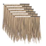 6 PCS Mexikanisches Palmendach, 50 X 50 cm Kunststoff-Strohdach-Rolle Tiki-Hüttenstange Dachstange Dachterrasse Sonnenschirm Entenboot Strohdekoration (Color : Yellow-1)