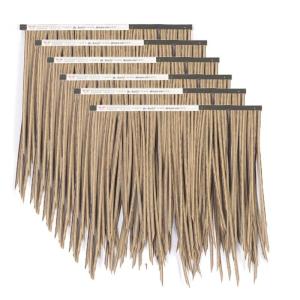 6 PCS Mexikanisches Palmendach, 50 X 50 cm Kunststoff-Strohdach-Rolle Tiki-Hüttenstange Dachstange Dachterrasse Sonnenschirm Entenboot Strohdekoration (Color : Yellow-1)