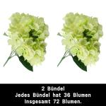 Boeket kunstbloemen, 72 stuks, vintage hortensia, kunstbloemen, boeket voor bruid, bruiloft, thuis, feest, bloemstukken 1116