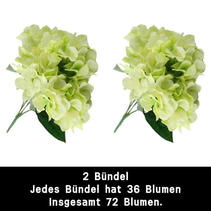 Boeket kunstbloemen, 72 stuks, vintage hortensia, kunstbloemen, boeket voor bruid, bruiloft, thuis, feest, bloemstukken 1116