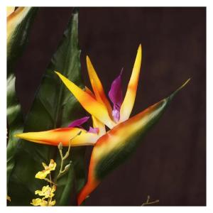 Kunstblumen Orangefarbene Kunstblumen für den Innenbereich – Elegante Kunstblumendekoration für Wohnzimmer, Schlafzimmer und Balkonpflanzenarrangement für jeden Anlass