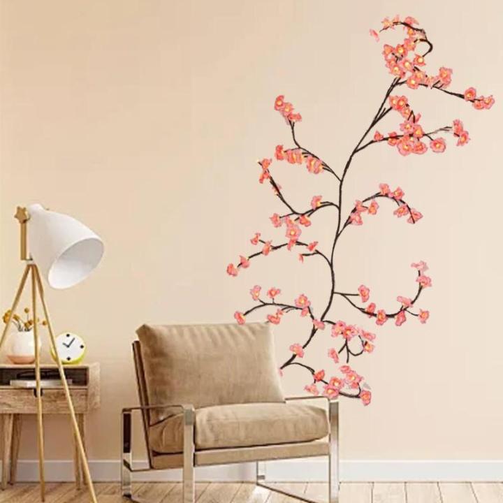 Beleuchteter rosa Baum, rosa Baumlampe,LED-Tisch-Kunstblumen-Bonsai | Blumenlichter mit Fernbedienung, Dimm- und Timerfunktion für Schreibtisch, Fensterbank,