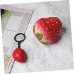 5St Erdbeergarnitur bürodeko büro Dekoration Erdbeer-Dekoration Office Decoration Szenenschmuck gefälschte Erdbeere Ornamente lebensechtes Fruchtmodell Simulation Erdbeere höl