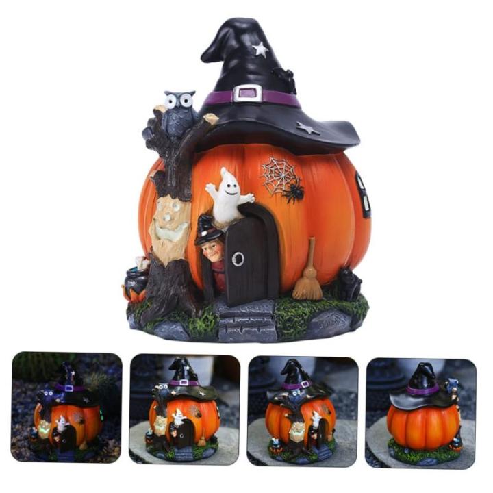 LED Decor 2 Stuks Decoraties In Pompoen Heksenwinkel Nachtkastje Eetkamer Decoratief Oplichtend Ornament Verschillende Lichten Knutselen Donkere LED Craft Lantaarn Griezelig