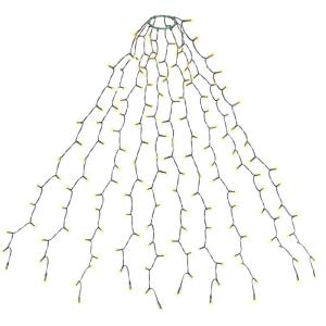 3m kerstboomverlichting met ring, kerstboom werp lichte ketting met 10 slingers 350 LED-lichtketting Waterdicht voor 120cm - 350cm boom, dennenboom, groene riem, struiken - warm wi
