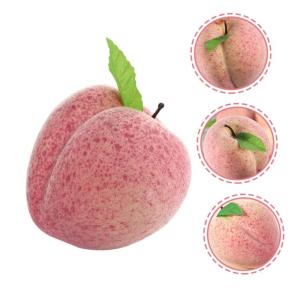 2 Sätze Künstlicher Pfirsich Lebensechte Pfirsichfrucht Modell Ästhetische Raumdekoration Küchentischdekoration Mittelstück Pfirsichdekorationen Rosa Dekor 10 Stück * 2