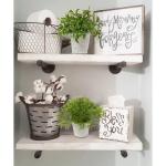 Kunstplant mini kunstplant eucalyptus rozemarijn kruiden in cementpot decoratie badkamer bureau keuken tuin decoratie set van 3