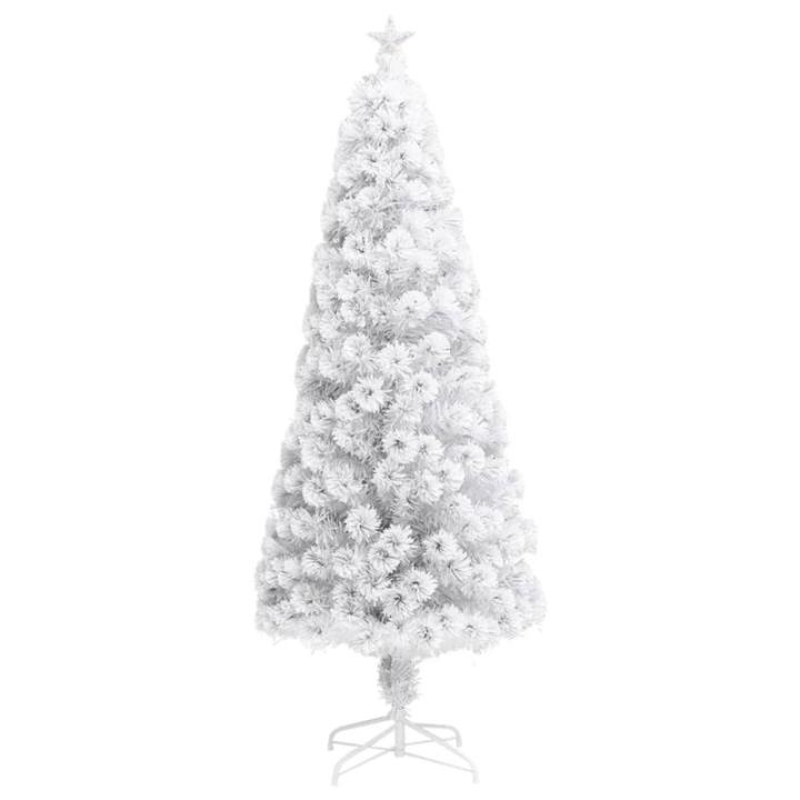 Künstlicher Weihnachtsbaum mit Beleuchtung Weiß 210cm Glasfaser Christbaum Kunstbaum Dekobaum Tannenbaum Weihnachten Künstlicher Weihnachtsbaum für Weihnachtsdeko