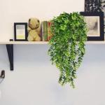 Mihunon Kunstmatige hangplanten, 2 stuks, kunststof planten, hangend, kunsthangplanten, lang, groene planten, voor binnen en buiten, thuis, op kantoor, balkon, tuindecoratie