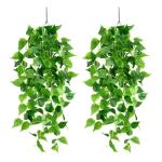 , 2 stuks, hangende , 105 cm, kunststof planten voor binnen en buiten, balkon, bruiloft, tuin, wanddecoratie