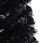 Kunstkerstboom met standaard, 150 cm, hoge kerstdecoratie, pvc en staal, zwart
